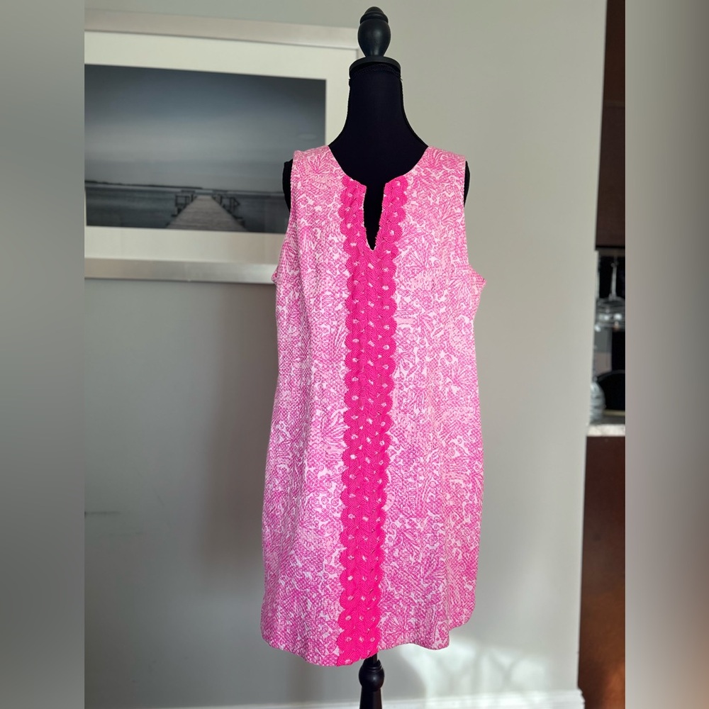 Lilly Pulitzer for Target Pink and White Textured Fabric Dress